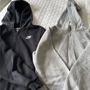 Boys Nike Black and Gray Hoodies